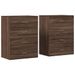 Buffets 2 pcs chêne marron 60x39x80 cm bois d'ingénierie - Photo n°1