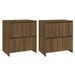 Buffets 2 pcs Chêne marron 70x41x75 cm - Photo n°1