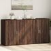 Buffets 2 pcs chêne marron 79x38x80 cm bois d'ingénierie - Photo n°2