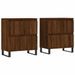 Buffets 2 pcs chêne marron bois d'ingénierie - Photo n°1