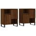 Buffets 2 pcs chêne marron bois d'ingénierie - Photo n°1