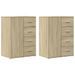 Buffets 2 pcs chêne sonoma 59x39x80 cm bois d'ingénierie - Photo n°1