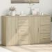 Buffets 2 pcs chêne sonoma 60x31x70 cm bois d'ingénierie - Photo n°2