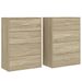 Buffets 2 pcs chêne sonoma 60x31x84 cm bois d'ingénierie - Photo n°1