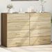 Buffets 2 pcs chêne sonoma 60x39x80 cm bois d'ingénierie - Photo n°2