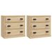 Buffets 2 pcs chêne sonoma bois d'ingénierie - Photo n°1