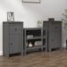 Buffets 2 pcs gris 40x35x80 cm bois massif de pin - Photo n°1