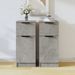 Buffets 2 pcs Gris béton 30x30x70 cm Bois d'ingénierie - Photo n°1