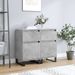 Buffets 2 pcs gris béton 40x35x70 cm bois d'ingénierie - Photo n°2