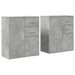 Buffets 2 pcs gris béton 60x31x70 cm bois d'ingénierie - Photo n°1