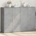 Buffets 2 pcs gris béton 60x31x84 cm bois d'ingénierie - Photo n°2