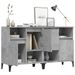 Buffets 2 pcs gris béton 60x35x70 cm bois d'ingénierie - Photo n°4