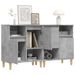 Buffets 2 pcs gris béton 60x35x70 cm bois d'ingénierie - Photo n°4