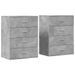 Buffets 2 pcs gris béton 60x39x80 cm bois d'ingénierie - Photo n°1