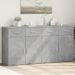 Buffets 2 pcs gris béton 79x38x80 cm bois d'ingénierie - Photo n°2