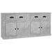 Buffets 2 pcs gris béton bois d'ingénierie - Photo n°1