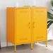 Buffets 2 pcs jaune moutarde 36x39x79 cm acier laminé à froid - Photo n°1