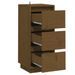 Buffets 2 pcs Marron miel 32x34x75 cm Bois massif de pin - Photo n°6