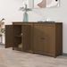 Buffets 2 pcs Marron miel 70x35x80 cm Bois massif de pin - Photo n°3