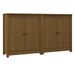 Buffets 2 pcs Marron miel 70x35x80 cm Bois massif de pin - Photo n°1