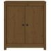 Buffets 2 pcs Marron miel 70x35x80 cm Bois massif de pin - Photo n°5