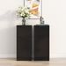 Buffets 2 pcs noir 30x30x70 cm bois d'ingénierie - Photo n°1