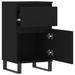 Buffets 2 pcs noir 40x35x70 cm bois d’ingénierie - Photo n°7