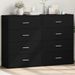 Buffets 2 pcs noir 60x31x84 cm bois d'ingénierie - Photo n°2