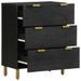 Buffets 2 pcs noir 60x33x75 cm bois d'ingénierie - Photo n°3