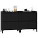 Buffets 2 pcs noir 60x35x70 cm bois d'ingénierie - Photo n°4