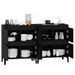 Buffets 2 pcs noir 60x35x70 cm bois d'ingénierie - Photo n°5