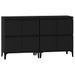 Buffets 2 pcs noir 60x35x70 cm bois d'ingénierie - Photo n°6