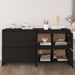 Buffets 2 pcs Noir 70x41x75 cm - Photo n°2