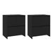 Buffets 2 pcs Noir 70x41x75 cm - Photo n°1