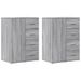 Buffets 2 pcs sonoma gris 59x39x80 cm bois d'ingénierie - Photo n°1