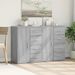 Buffets 2 pcs sonoma gris 59x39x80 cm bois d'ingénierie - Photo n°3