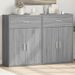 Buffets 2 pcs sonoma gris 60x30x84 cm bois d'ingénierie - Photo n°2