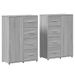 Buffets 2 pcs sonoma gris 60x31x84 cm bois d'ingénierie - Photo n°1