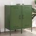 Buffets 2 pcs vert olive 36x39x79 cm acier laminé à froid - Photo n°1