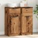 Buffets 2 pcs vieux bois 30x30x70 cm bois d'ingénierie - Photo n°1