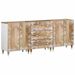 Buffets 3 pcs 60x33,5x75 cm bois de manguier massif - Photo n°1