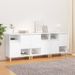 Buffets 3 pcs blanc 60x35x70 cm bois d'ingénierie - Photo n°1