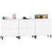 Buffets 3 pcs blanc 60x35x70 cm bois d'ingénierie - Photo n°4