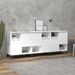 Buffets 3 pcs blanc 60x35x70 cm bois d'ingénierie - Photo n°2