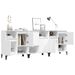 Buffets 3 pcs blanc 60x35x70 cm bois d'ingénierie - Photo n°4