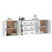 Buffets 3 pcs Blanc Bois d'ingénierie - Photo n°4