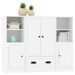 Buffets 3 pcs blanc bois d'ingénierie - Photo n°4