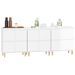 Buffets 3 pcs blanc brillant 60x35x70 cm bois d'ingénierie - Photo n°4