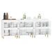 Buffets 3 pcs blanc brillant 60x35x70 cm bois d'ingénierie - Photo n°5