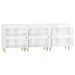 Buffets 3 pcs blanc brillant 60x35x70 cm bois d'ingénierie - Photo n°7